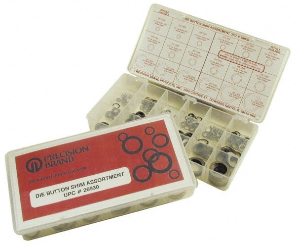 Precision Brand - 450 Piece, Steel Die Button Shim - Exact Tooling