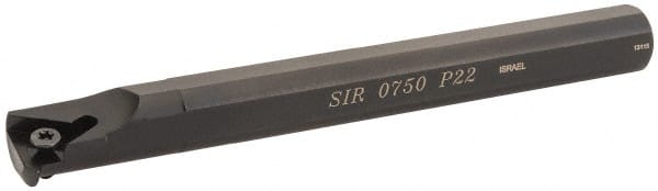 Carmex - Internal Thread, Right Hand Cut, 3/4" Shank Width x 3/4" Shank Height Indexable Threading Toolholder - 7" OAL, 22IR Insert Compatibility, SI Toolholder, Series SIR - Exact Tooling