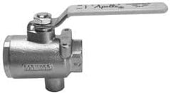 Apollo - 1-1/2" Pipe, Full Port, Bronze Standard Ball Valve - 2 Piece, Inline - One Way Flow, FNPT x FNPT Ends, Lever Handle, 125 WOG - Exact Tooling