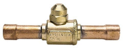 Apollo - 1-1/8" Pipe, Full Port, Brass UL Listed Ball Valve - Inline - Two Way Flow, MNPT x FNPT Ends, Cap Handle, 500 WOG - Exact Tooling