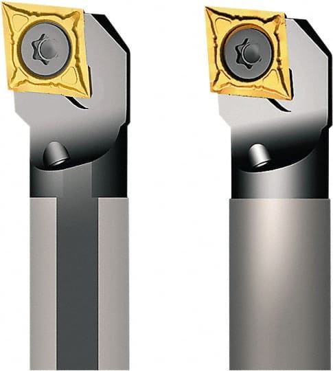 Seco - 17mm Min Bore Diam, 160mm OAL, 12mm Shank Diam, A-SCLC Indexable Boring Bar - 20mm Max Bore Depth, CC.. 09T3.. Insert, Screw Holding Method - Exact Tooling