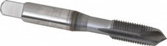 OSG - 3/8-24 UNF, 3 Flute, TiCN Finish, High Speed Steel Spiral Point Tap - Plug Chamfer, Right Hand Thread, 2-15/16" OAL, 1-1/4" Thread Length, 0.381" Shank Diam, 3B Class of Fit - Exact Tooling