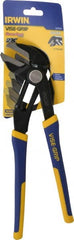 Irwin - 12" OAL, 2-3/4" Jaw Length, Groovelock Pliers - Serrated Jaw, Straight Head, ProTouch Handles - Exact Tooling