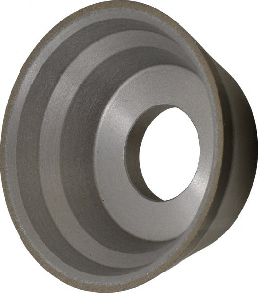 Norton - 3-3/4" Diam, 1-1/4" Hole Size, 1-1/2" Overall Thickness, 100 Grit, Type 11 Tool & Cutter Grinding Wheel - Fine Grade, Diamond, Resinoid Bond - Exact Tooling