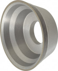 Norton - 3-3/4" Diam, 1-1/4" Hole Size, 1-1/2" Overall Thickness, 220 Grit, Type 11 Tool & Cutter Grinding Wheel - Very Fine Grade, Diamond, Resinoid Bond - Exact Tooling