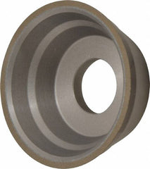 Norton - 3-3/4" Diam, 1-1/4" Hole Size, 1-1/2" Overall Thickness, 100 Grit, Type 11 Tool & Cutter Grinding Wheel - Fine Grade, Diamond, Resinoid Bond - Exact Tooling