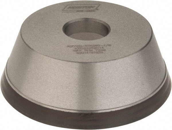 Norton - 5" Diam, 1-1/4" Hole Size, 1-3/4" Overall Thickness, 120 Grit, Type 11 Tool & Cutter Grinding Wheel - Fine Grade, Diamond, Resinoid Bond - Exact Tooling