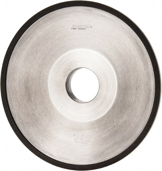 Norton - 6" Diam, 1-1/4" Hole Size, 1" Overall Thickness, 120 Grit, Type 12 Tool & Cutter Grinding Wheel - Fine Grade, CBN, Resinoid Bond - Exact Tooling