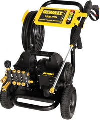 DeWALT - Electric, 13 Amp, 1.5 hp, 1,500 psi, 1.8 GPM, Cold Water Pressure Washer - Triplex Plunger, 25' x 1/4" Hose, 120 Max Volts - Exact Tooling