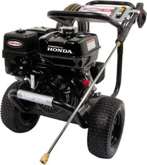 Simpson - Gas, 8.5 hp, 4,000 psi, 2.8 GPM, Cold Water Pressure Washer - AAA Triplex, 50' x 3/8" Hose - Exact Tooling