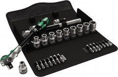 Wera - 1/2" Drive Standard Socket Set - 3/8 to 13/16" - Exact Tooling