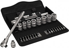 Wera - 3/8" Drive Standard Socket Set - 1/4 to 3/4" - Exact Tooling