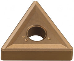 Tungaloy - TPU222 Grade T5115 Carbide Turning Insert - TiCN/Al2O3 Finish, 60° Triangle, 1/4" Inscr Circle, 1/8" Thick, 1/32" Corner Radius - Exact Tooling