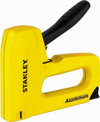 Stanley - Manual Staple Gun - 1/4, 5/16, 3/8, 1/2, 9/16" Staples, Yellow & Black, Aluminum - Exact Tooling