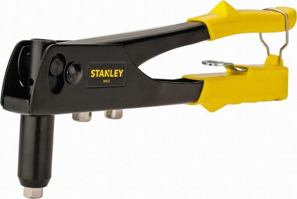 Stanley - Right Angle Head Hand Riveter - 1/8 to 3/16" Rivet Capacity, 10" OAL - Exact Tooling