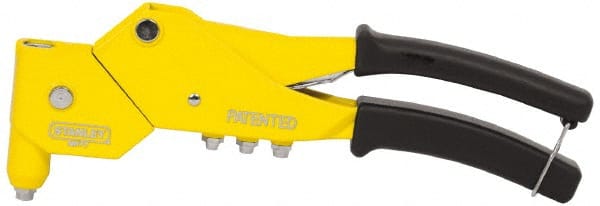 Stanley - Swivel Head Hand Riveter - 3/32 to 3/16" Rivet Capacity, 11-1/2" OAL - Exact Tooling
