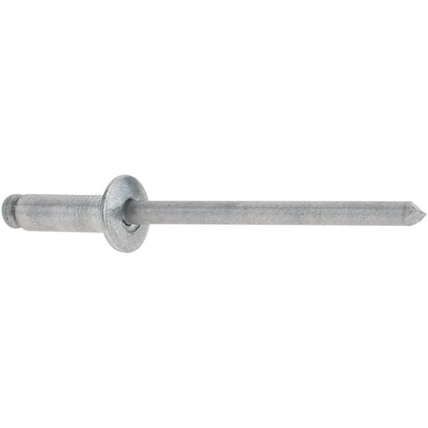 Stanley - Button Head Aluminum Color Coded Blind Rivet - Aluminum Mandrel, 0.188" to 1/4" Grip, 1/4" Head Diam, 0.125" to 0.133" Hole Diam, 0.4" Length Under Head, 1/8" Body Diam - Exact Tooling