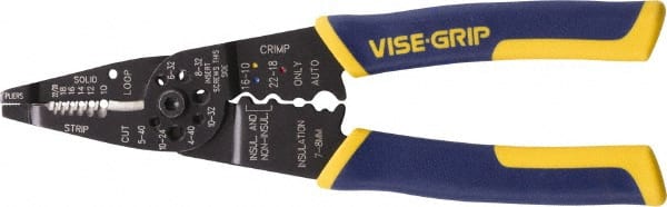 Irwin - Wire & Cable Strippers Type: Wire Stripper/Cutter/Crimper Maximum Capacity: 10 AWG - Exact Tooling