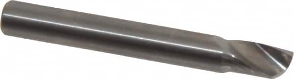 Onsrud - 1/4" Cutting Diam x 3/8" Length of Cut, 1 Flute, Upcut Spiral Router Bit - Uncoated, Right Hand Cut, Solid Carbide, 2" OAL x 1/4" Shank Diam, Single Edge, 22° Helix Angle - Exact Tooling