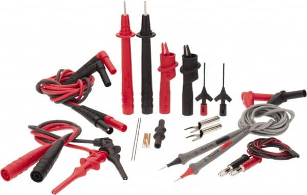 Fluke - 11 Piece, Test Lead Set - 600 Volt Max - Exact Tooling