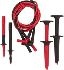 Fluke - Black/Red Electrical Test Equipment Leads - Use with Fluke 114, 115, 116 Digital Multimeters, Fluke 117 Electrician's Digital Multimeters with Noncontact Voltage & Fluke 123 Industrial Scopemeters Hand Held Oscilloscopes - Exact Tooling