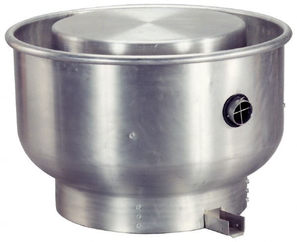 Fantech - 13-1/2" Blade, 2,419 CFM, Direct Drive Centrifugal Roof Exhauster - 1/2 hp, Open Dripproof Enclosure, Upblast Style, Single Phase, 115/230 Volts - Exact Tooling