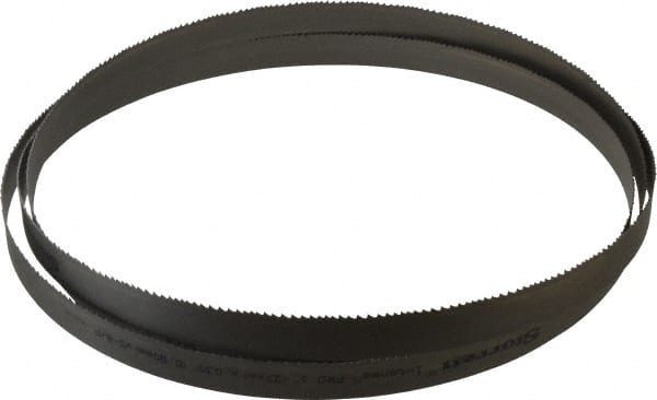 Starrett - 5 to 8 TPI, 12' Long x 1" Wide x 0.035" Thick, Welded Band Saw Blade - Bi-Metal, Toothed Edge, Modified Tooth Set, Contour Cutting - Exact Tooling