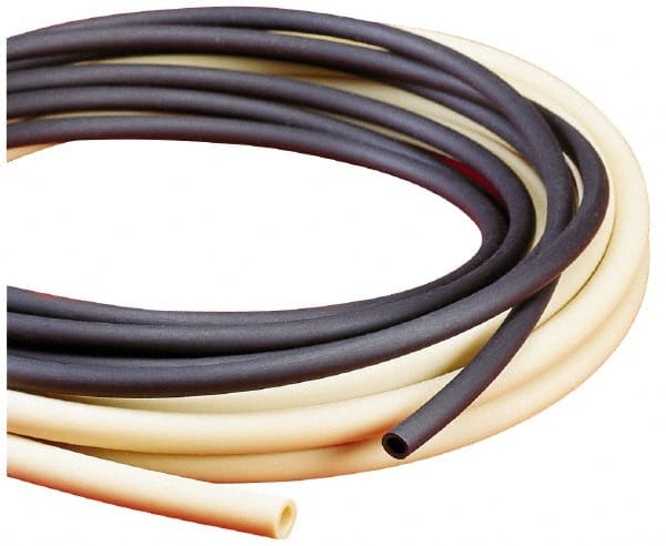 Made in USA - 5/8" ID x 1-3/8" OD, 3/8" Wall Thickness, Cut to Length (50' Standard Length) TPE Tube - Black, 64 Shore A Hardness - Exact Tooling