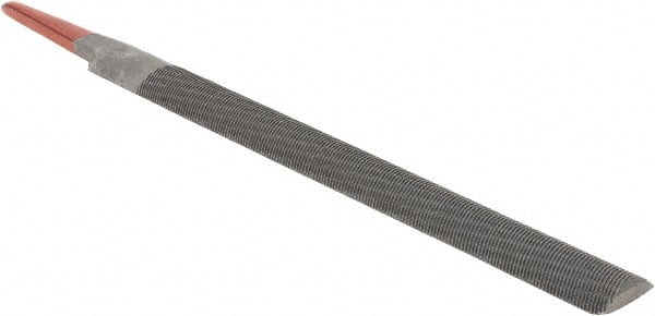Simonds File - 6" Long, Bastard Cut, Half Round American-Pattern File - Double Cut, Tang - Exact Tooling