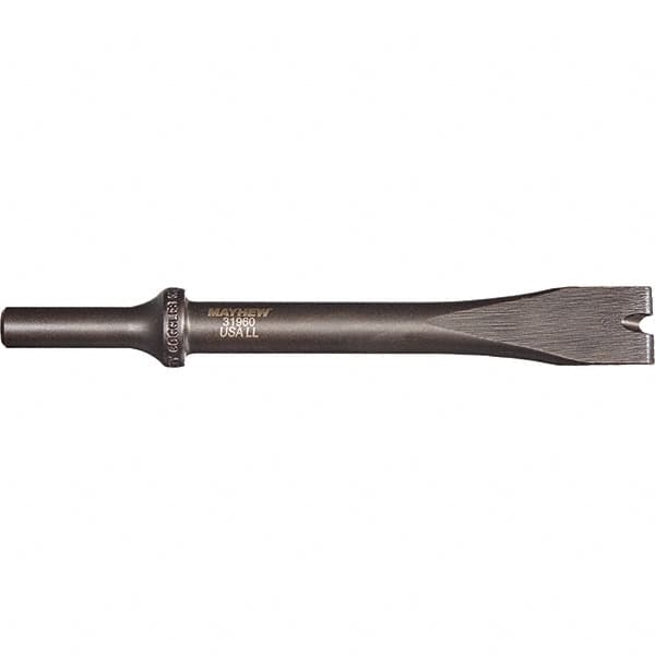 Mayhew - 1/2" Head Width, 6-1/4" OAL, Slotting Tool Chisel - Round Drive, Round Shank, Steel - Exact Tooling