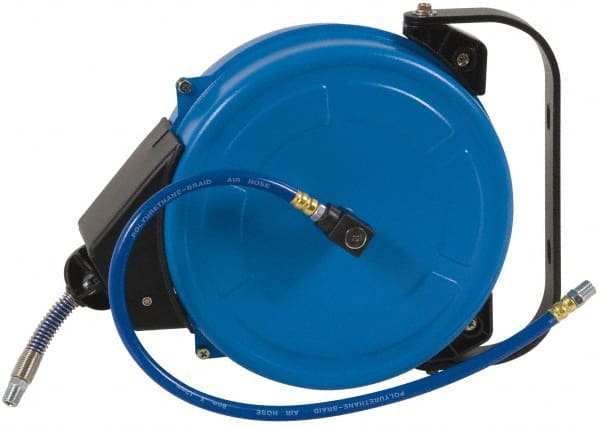 PRO-SOURCE - 33' Spring Retractable Hose Reel - 300 psi, Hose Included - Exact Tooling