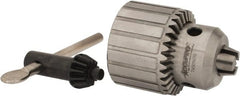 Accupro - 1/2-20, 1/32 to 3/8" Capacity, Threaded Mount Drill Chuck - Keyed, 43mm Sleeve Diam, 53mm Open Length - Exact Tooling
