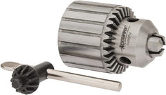 Accupro - 5/8-16, 3/64 to 1/2" Capacity, Threaded Mount Drill Chuck - Keyed, 46mm Sleeve Diam, 62mm Open Length - Exact Tooling