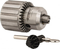 Accupro - 5/8-16, 1/32 to 5/8" Capacity, Threaded Mount Drill Chuck - Keyed, 57mm Sleeve Diam, 77mm Open Length - Exact Tooling