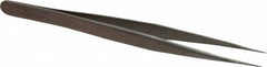 Aven - 4-3/4" OAL 1-SA Precision Tweezers - Stainless Steel, 1-SA Pattern - Exact Tooling