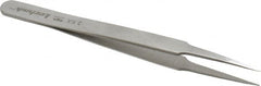 Aven - 4-3/4" OAL 2-SA Precision Tweezers - Stainless Steel, 2-SA Pattern - Exact Tooling