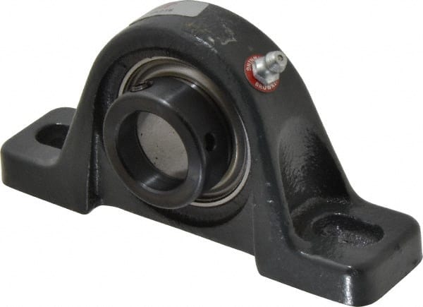 Browning - 1" ID, 5-1/2" OAL x 2-11/16" OAH Pillow Block - 1,651 Lb Static Cap, 2,801 Lb Dyn Cap, 4-1/8" Btw Mnt Hole Ctrs, 1-5/16" Base-to-Ctr Ht, Cast Iron - Exact Tooling