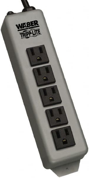 Tripp-Lite - 5 Outlets, 120 VAC15 Amps, 15' Cord, Power Outlet Strip - Keyhole, Tab Mount, 5-15 NEMA Configuration, 8-3/4" Strip - Exact Tooling