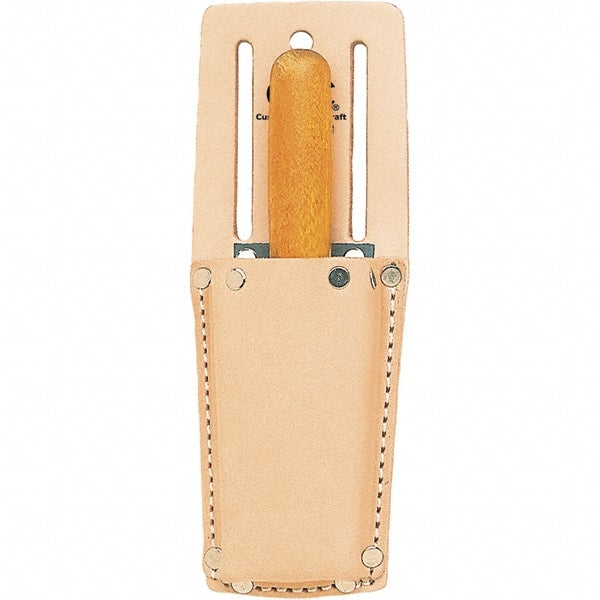 CLC - Knife Holster with 1 Pocket - Leather, Natural (Color), 2" Wide x 6" High x 1-1/4" Deep - Exact Tooling