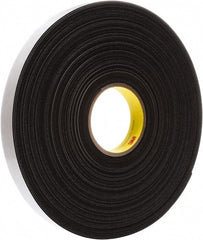 3M - 108' Long x 1" Wide, High Density Foam Tape Weatherstripping - 1/16" Door Thickness, Vinyl - Exact Tooling