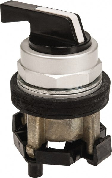 Eaton Cutler-Hammer - 30-1/2mm Mount Hole, 3 Position, Lever Operated, Selector Switch Only - Black, Maintained (MA) - Maintained (MA) - Maintained (MA), Nonilluminated, Oil and Watertight - Exact Tooling