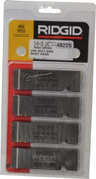 Ridgid - 3/8-16 UNC Thread, 0° Hook Angle, Right Hand High Speed Steel Chaser - Ridgid 504A, 711, 811A, 815A, 816, 817, 911 Compatibility - Exact Tooling