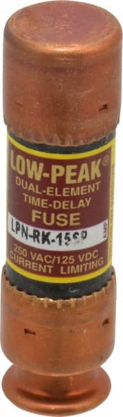 Cooper Bussmann - 125 VDC, 250 VAC, 15 Amp, Time Delay General Purpose Fuse - Fuse Holder Mount, 50.8mm OAL, 100 at DC, 300 at AC (RMS) kA Rating, 9/16" Diam - Exact Tooling