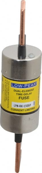 Cooper Bussmann - 250 VAC/VDC, 150 Amp, Time Delay General Purpose Fuse - Bolt-on Mount, 7-1/8" OAL, 100 at DC, 300 at AC (RMS) kA Rating, 1-9/16" Diam - Exact Tooling