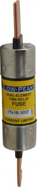 Cooper Bussmann - 250 VAC/VDC, 90 Amp, Time Delay General Purpose Fuse - Bolt-on Mount, 5-7/8" OAL, 100 at DC, 300 at AC (RMS) kA Rating, 1-1/16" Diam - Exact Tooling