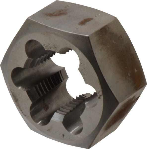 Made in USA - 1-1/16 - 12 UNS Thread, 2" Hex, Right Hand Thread, Hex Rethreading Die - Carbon Steel, 1" Thick - Exact Tooling