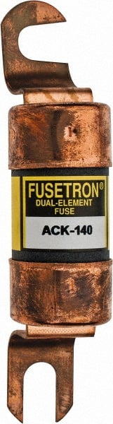 Cooper Bussmann - 140 Amp Time Delay Fast-Acting Forklift & Truck Fuse - 72VAC, 72VDC, 4.72" Long x 1" Wide, Littelfuse CCK140, Bussman ACK-140, Ferraz Shawmut ACK140 - Exact Tooling