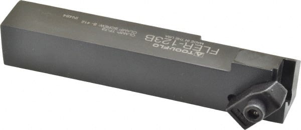 Tool-Flo - External Thread, Right Hand Cut, 3/4" Shank Width x 3/4" Shank Height Indexable Threading Toolholder - 4-1/2" OAL, FL 3L Insert Compatibility, FLE Toolholder, Series FLER - Exact Tooling