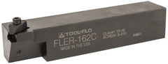 Tool-Flo - External Thread, Right Hand Cut, 1" Shank Width x 1" Shank Height Indexable Threading Toolholder - 5" OAL, FL 2L Insert Compatibility, FLE Toolholder, Series FLER - Exact Tooling