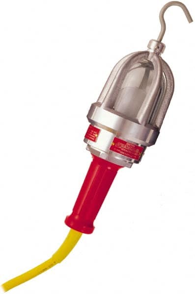 Woodhead Electrical - 120 VAC, 100 Watt, Electric, Incandescent Portable Handheld Work Light - 25' Cord, 1 Head, 1,000 Lumens, Aluminum, 16-1/2" Long x 127mm Wide x 419.1mm High - Exact Tooling